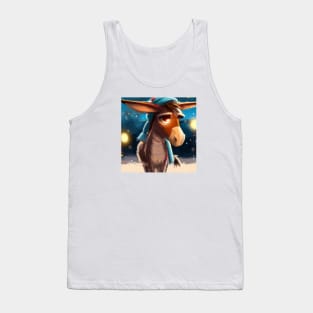 Cute Mule Drawing Tank Top